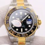 ROLEX GMT Series 904L Steel 3186/3285 Movement 40MM Two Tone Bracelet Watch
